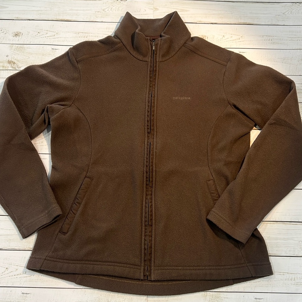 Patagonia Fleece Chocolate Brown Jacket Sz M